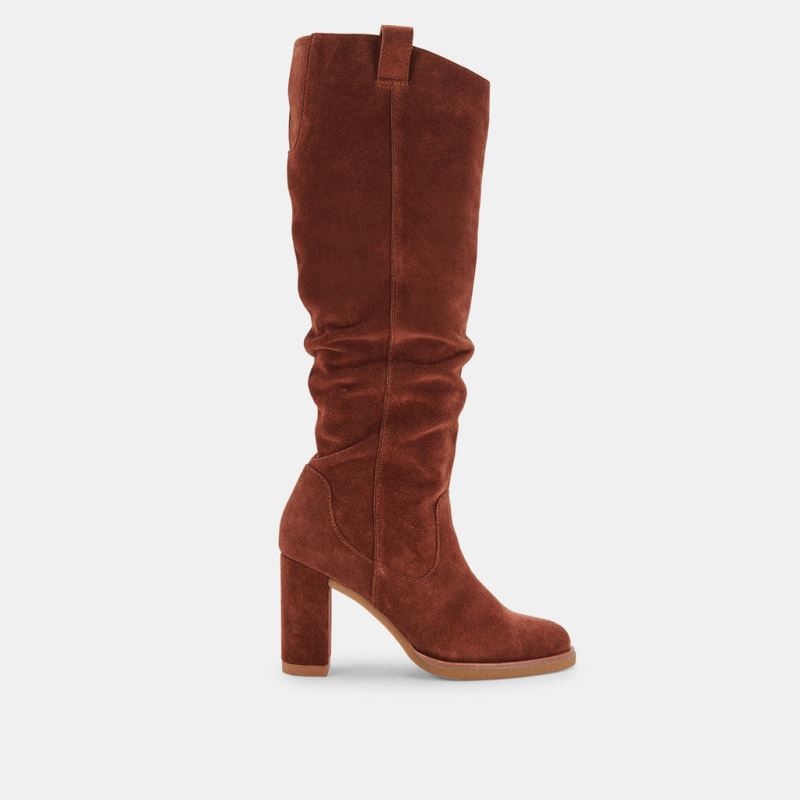 Dolce Vita - Sarie Boots Brandy Suede