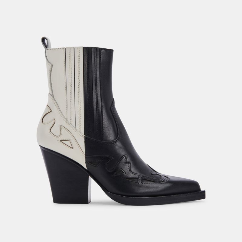 Dolce Vita - Beaux Boots Black White Leather [Dolcevita11] - $99.99 ...