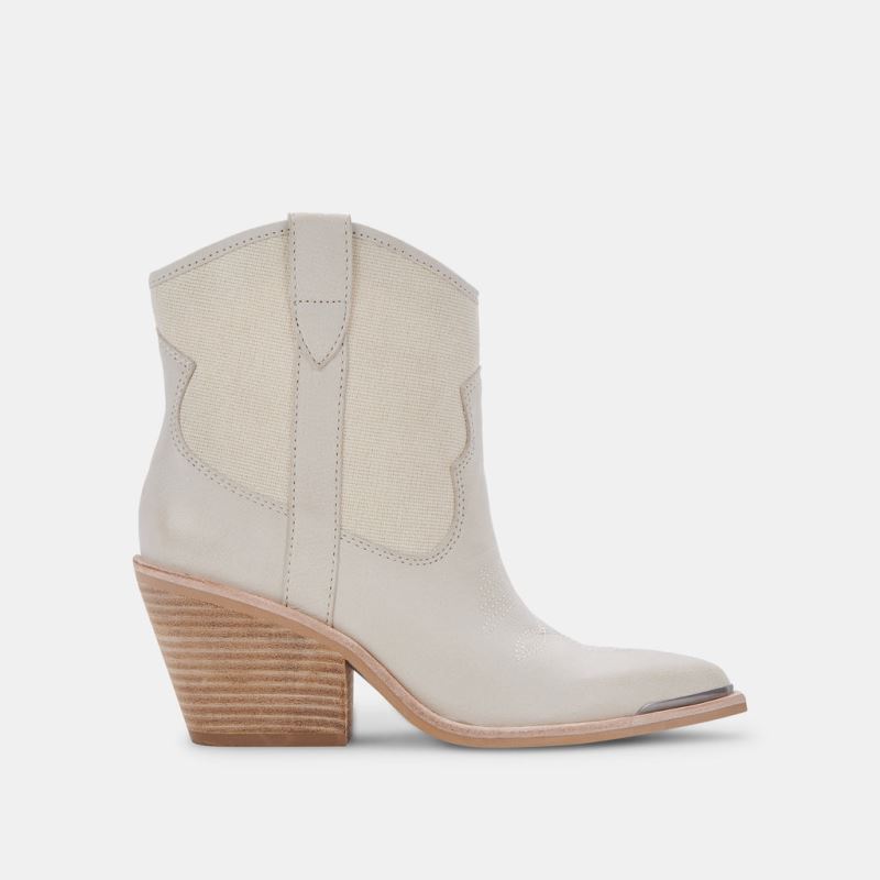 Dolce Vita - Nashe Booties Ivory Nubuck