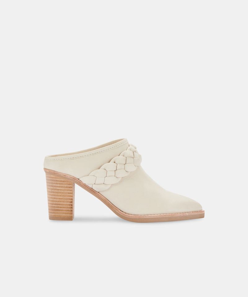 Dolce Vita - Serla Mules Ivory Nubuck