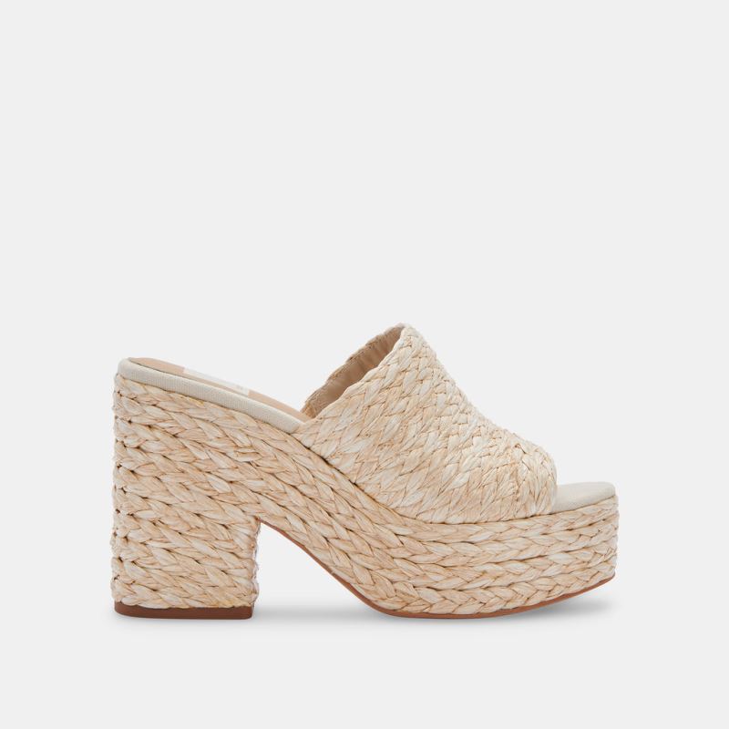 Dolce Vita - Elora Heels Lt Natural Raffia