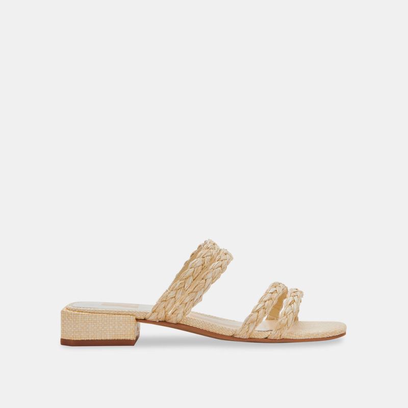 Dolce Vita - Haize Raffia Sandals Vanilla Raffia