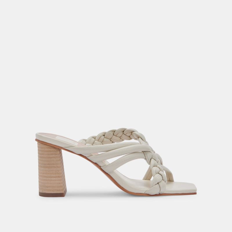 Dolce Vita - Pipin Heels Ivory Embossed Leather