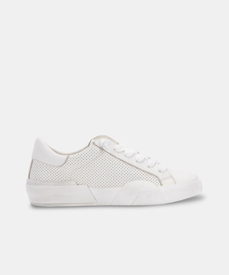 Dolce Vita - Zina Sneakers White Perforated Leather