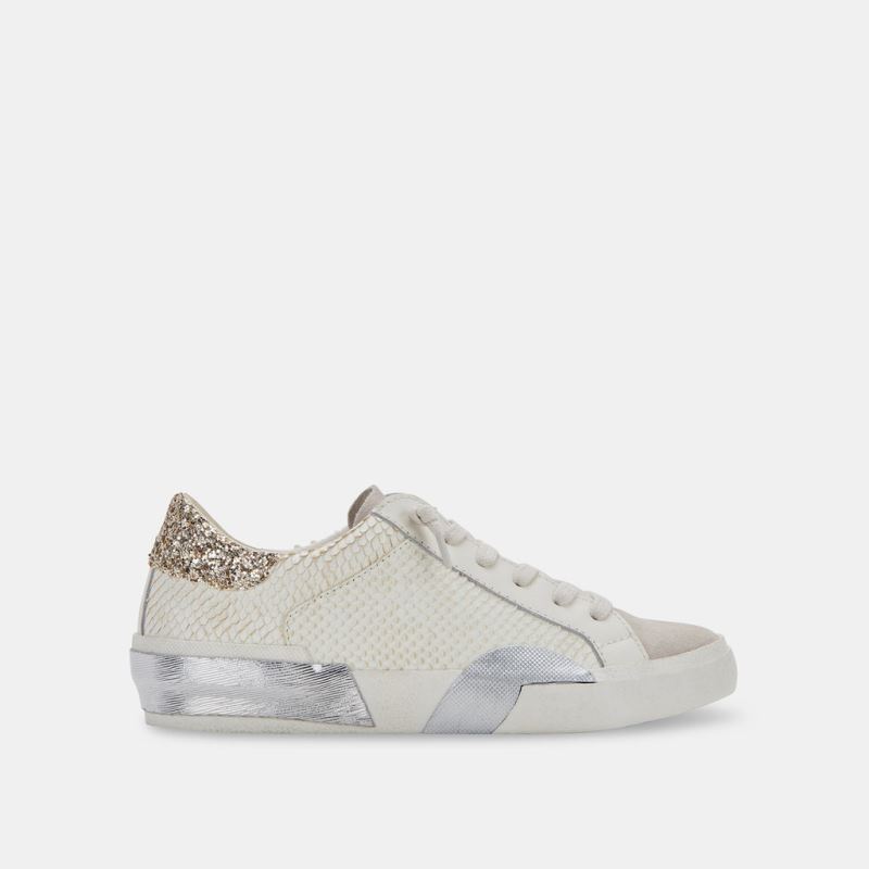 Dolce Vita - Zina Sneakers Off White Embossed Leather