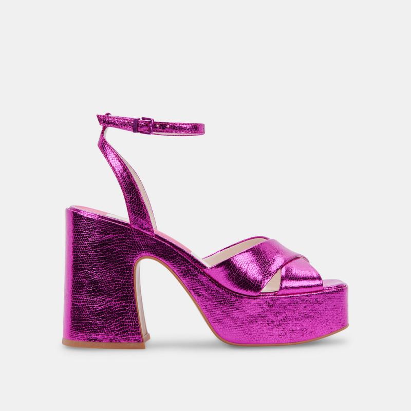 Dolce Vita - Wessi Heels Electric Pink Crackled Stella