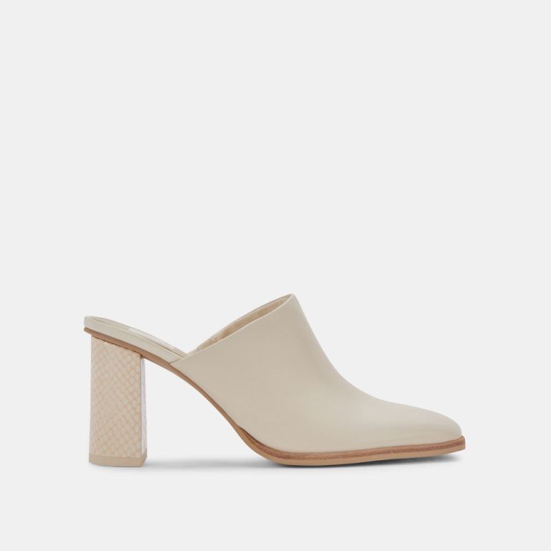 Dolce Vita - Parez Mules Cream Leather