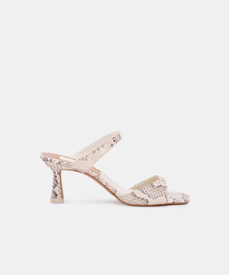 Dolce Vita - Tanika Heels Bone Snake Print Leather