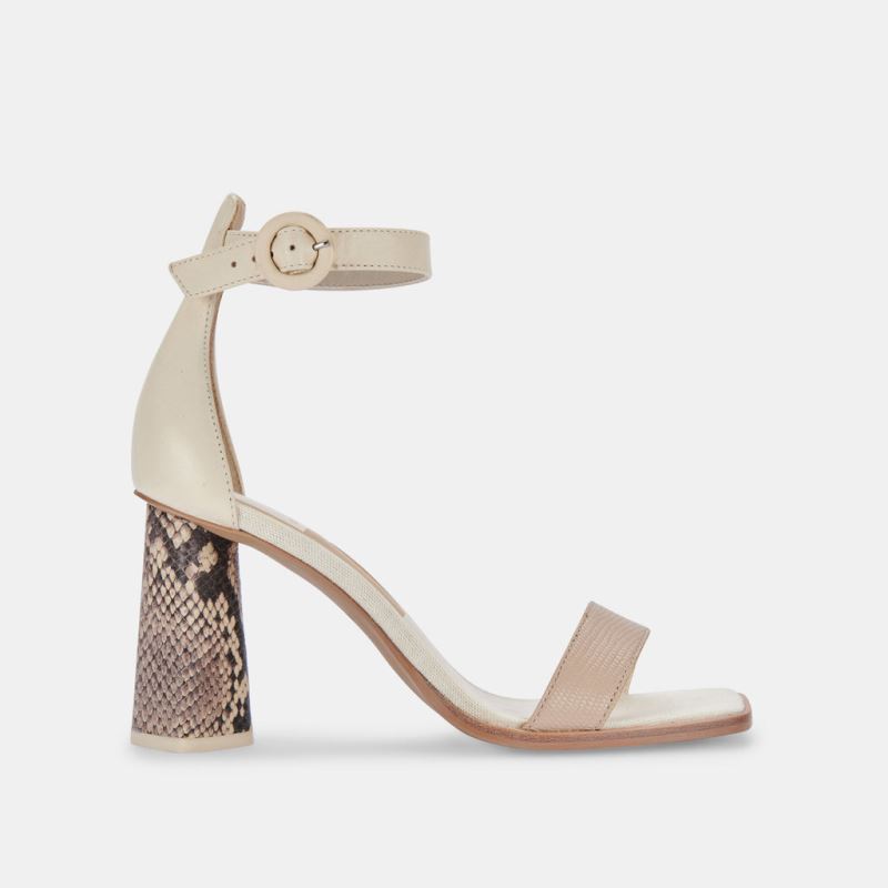 Dolce Vita - Fionna Heels Dune Embossed Leather