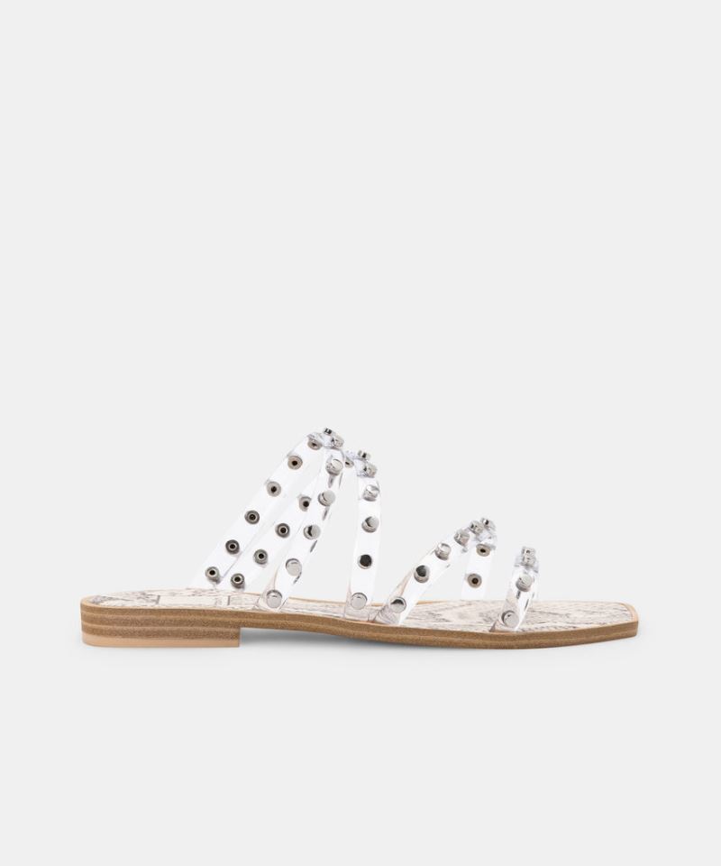 Dolce Vita - Izabel Studded Sandals Crystal Vinyl