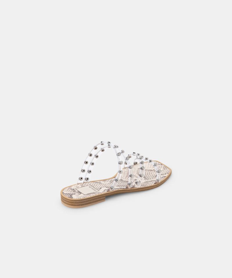 Dolce Vita - Izabel Studded Sandals Crystal Vinyl