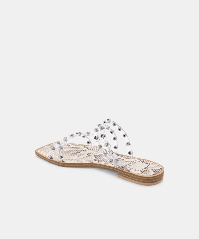 Dolce Vita - Izabel Studded Sandals Crystal Vinyl