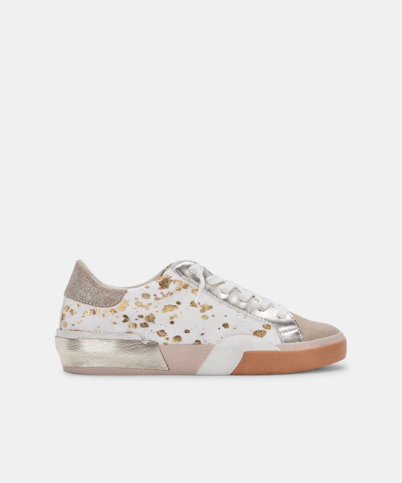 Dolce Vita - Zina Sneakers Silver Gold Metallic Calf Hair