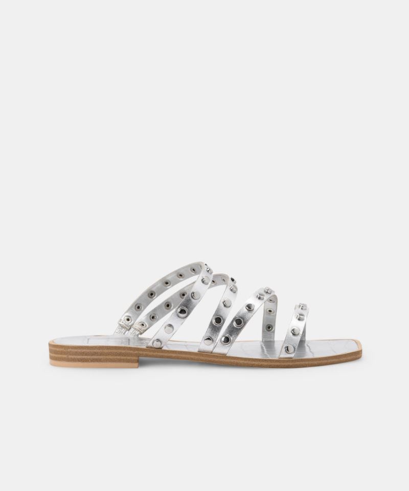 Dolce Vita - Izabel Studded Sandals Silver Metallic Stella