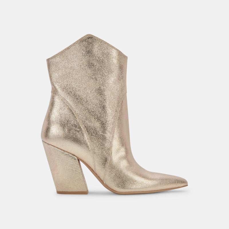 Dolce Vita - Nestly Booties Light Gold Metallic Suede