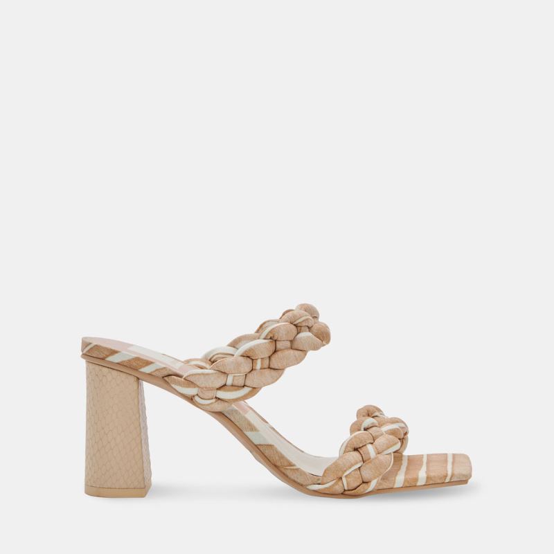 Dolce Vita - Paily Heels White Stripe Fabric