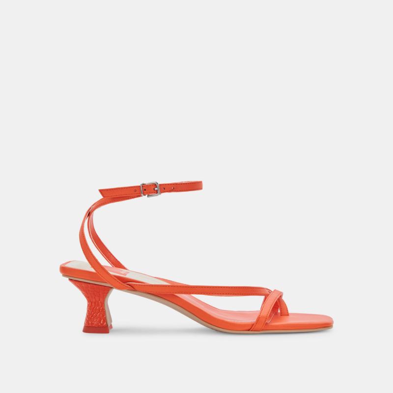 Dolce Vita - Baylor Heels Red Orange Leather