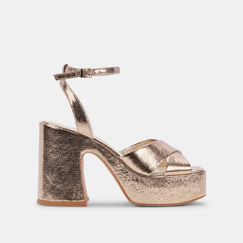 Dolce Vita - Wessi Heels Gold Crackled Stella