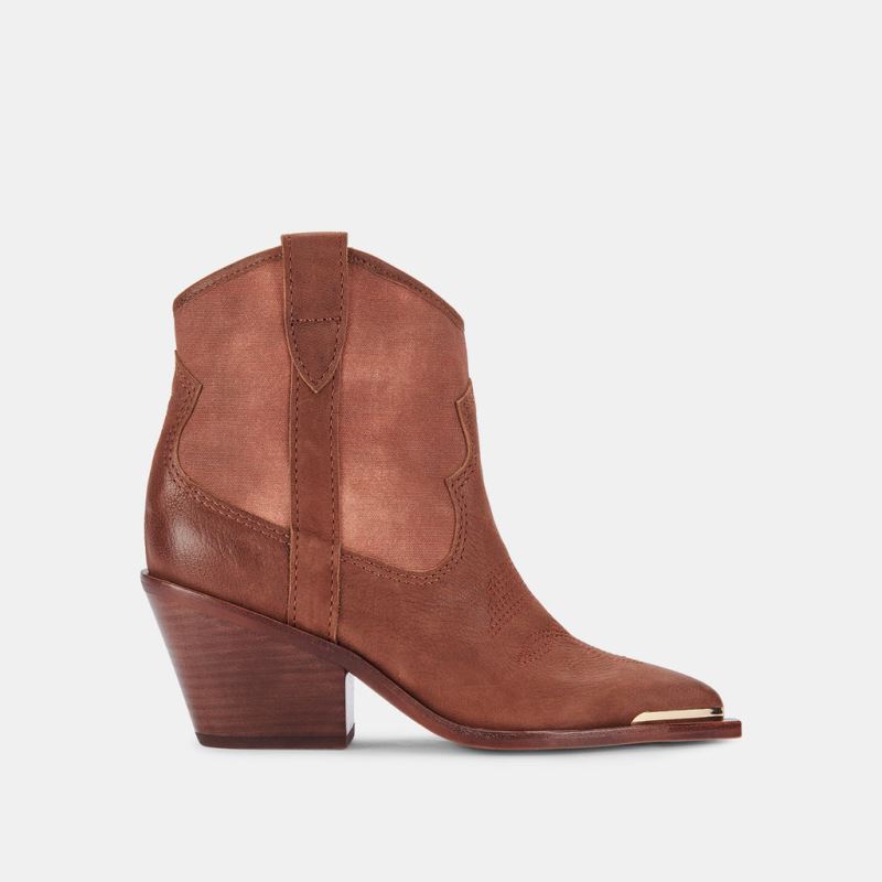 Dolce Vita - Nashe Booties Chocolate Leather