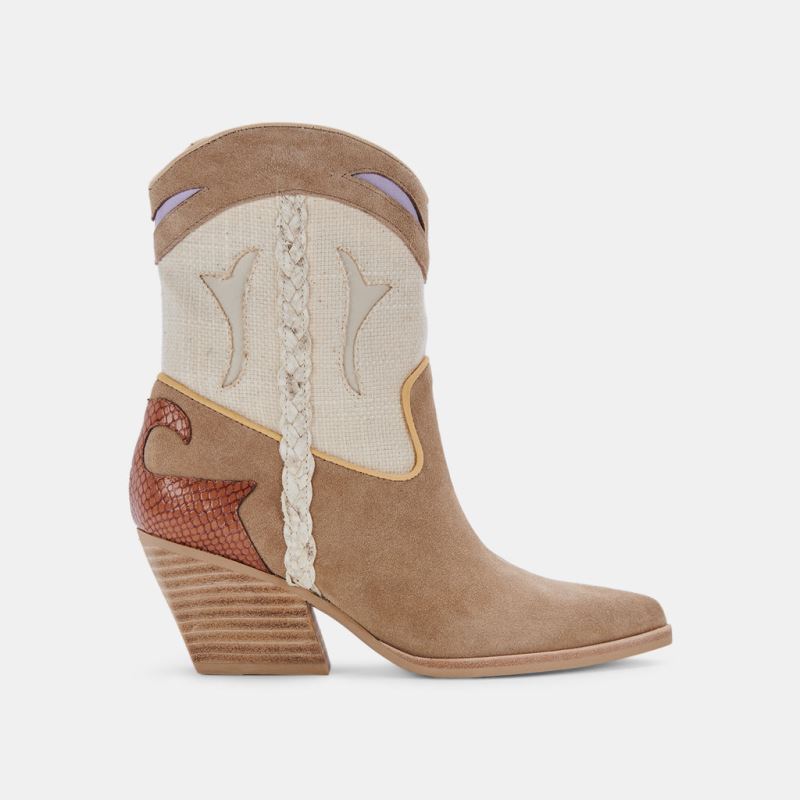 Dolce Vita - Loral Booties Taupe Multi Suede