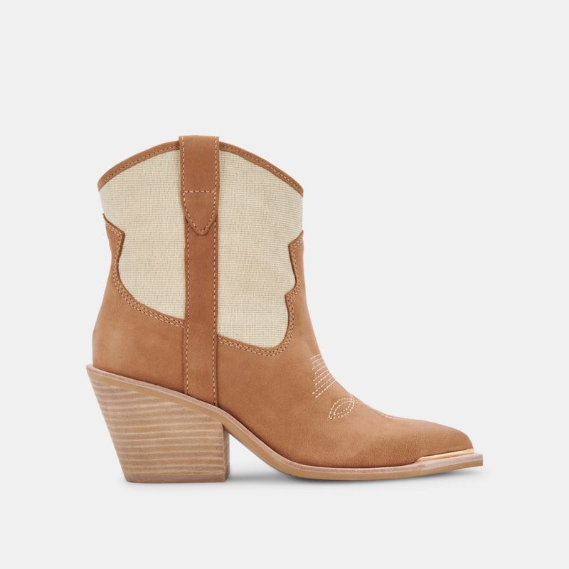 Dolce Vita - Nashe Booties Whiskey Nubuck