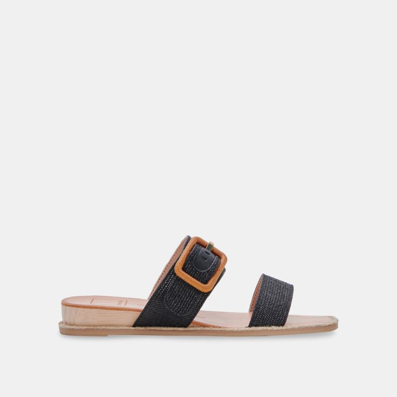 Dolce Vita - Peio Sandals Black Raffia