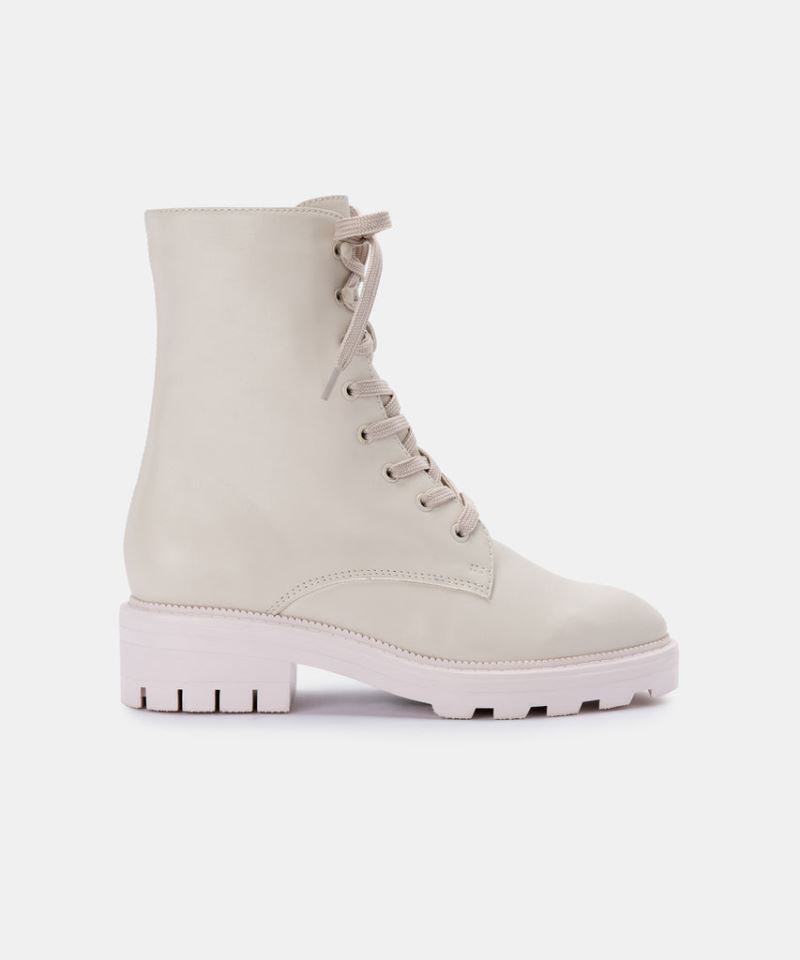 Dolce Vita - Lottie Boots Ivory Leather