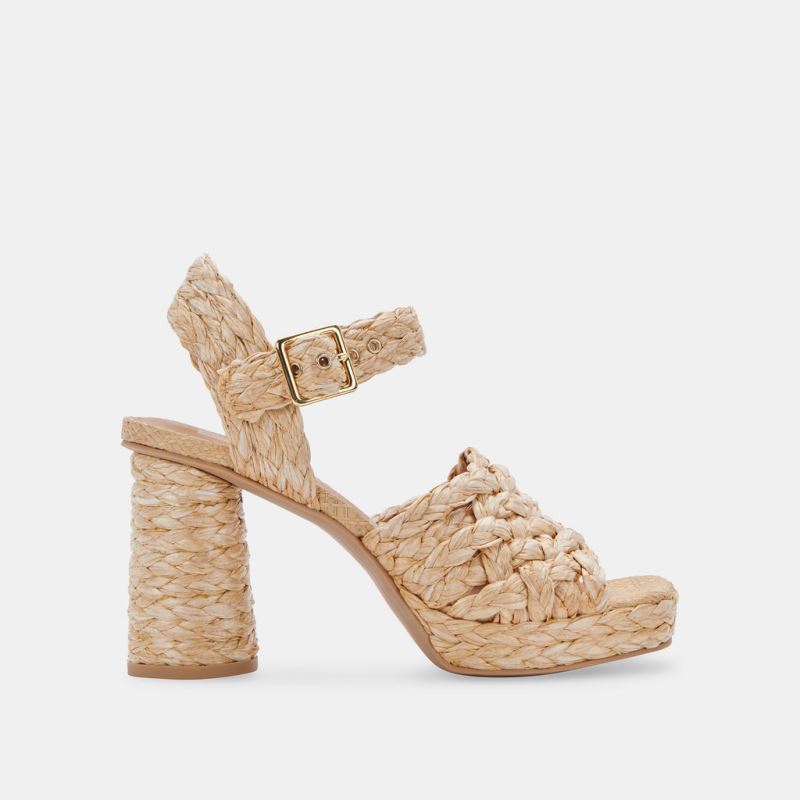 Dolce Vita - Asher Heels Lt Natural Raffia