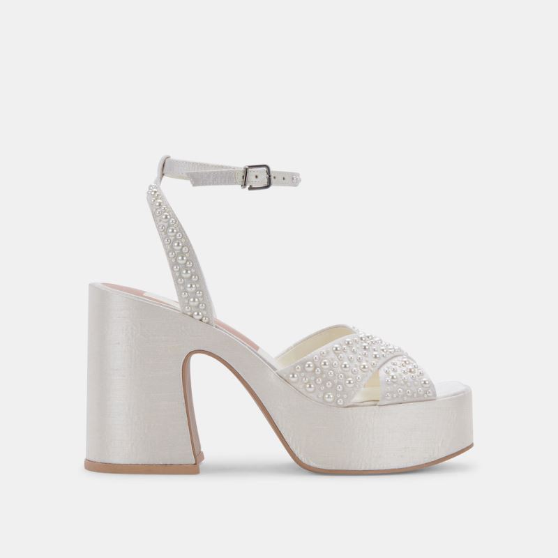 Dolce Vita - Wessi Pearl Heels Vanilla Pearls