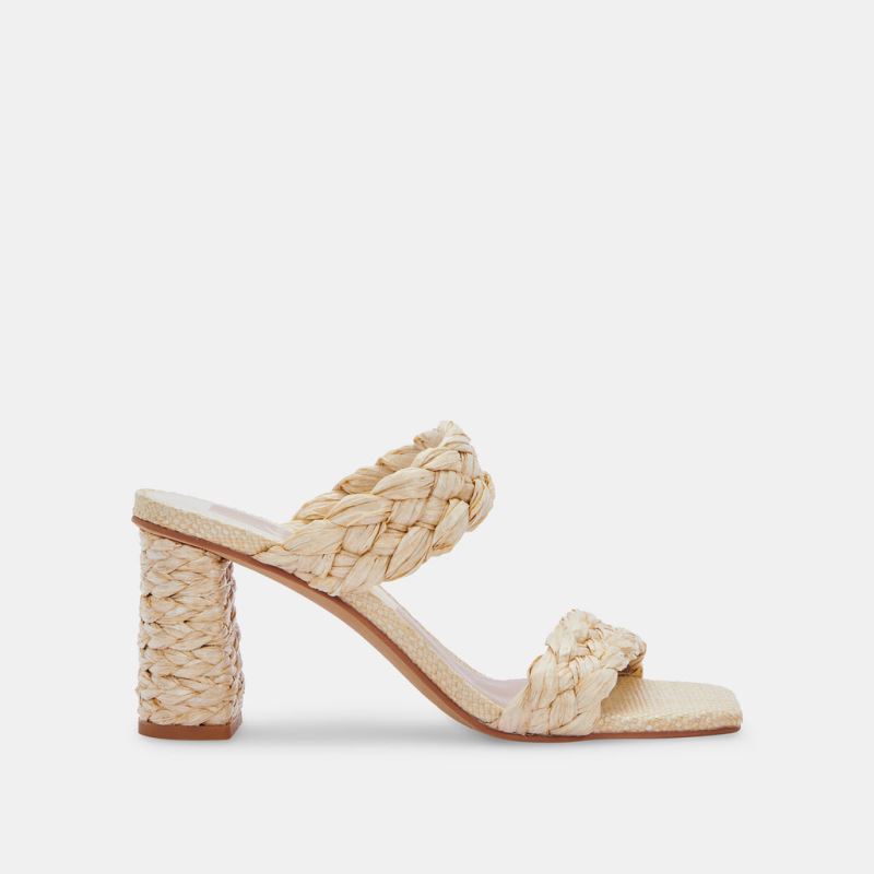 Dolce Vita - Paily Raffia Heels Vanilla Raffia