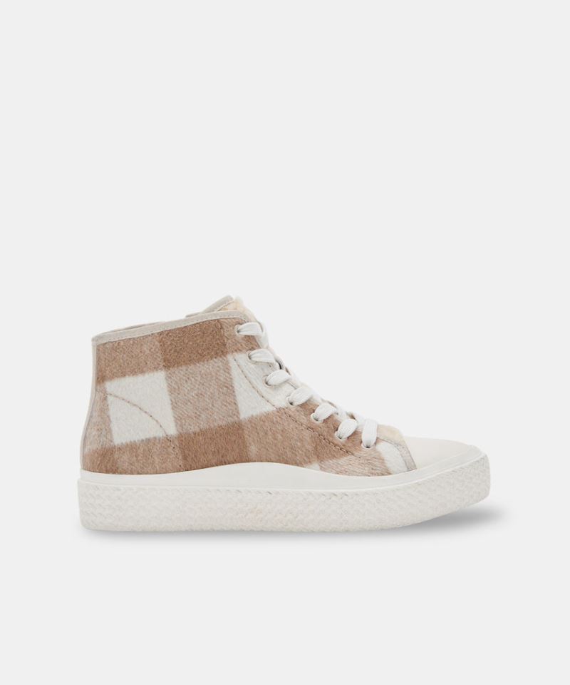 Dolce Vita - Veola Plush Sneakers Tan Multi Fabric