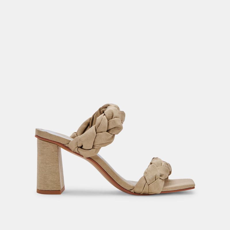 Dolce Vita - Pheby Heels Khaki Silk